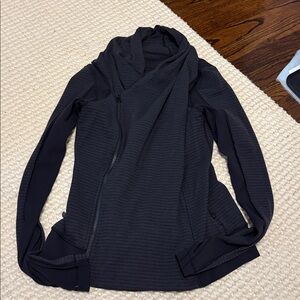 Black Asymmetrical Zip Jacket Lululemon